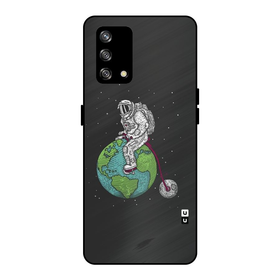 Earth Space Doodle Metal Back Case for Oppo F19