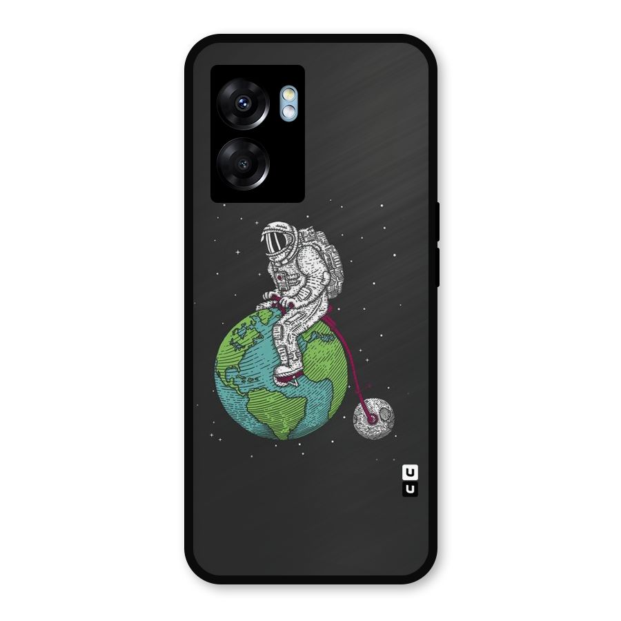 Earth Space Doodle Metal Back Case for Oppo K10 (5G)