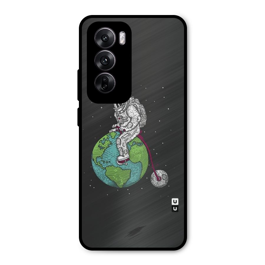 Earth Space Doodle Metal Back Case for Oppo Reno12