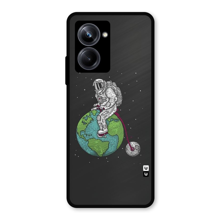 Earth Space Doodle Metal Back Case for Realme 10 Pro