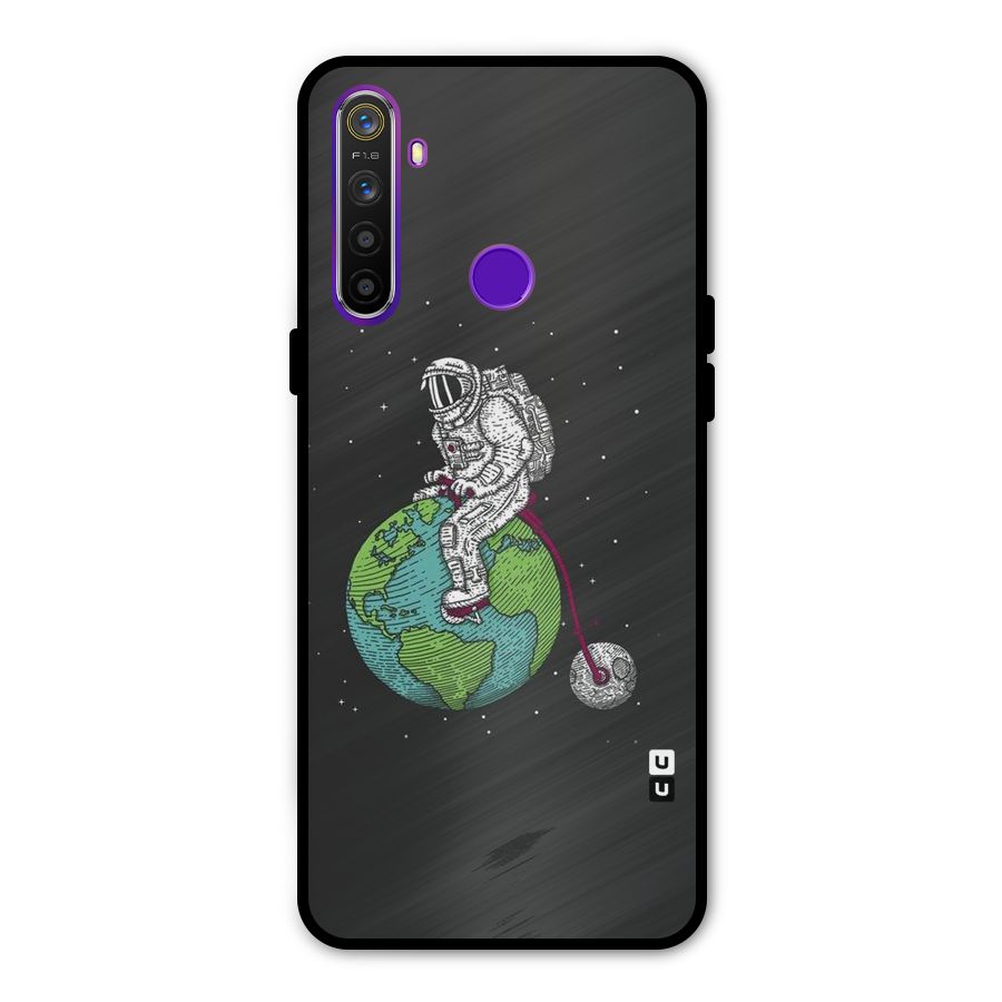 Earth Space Doodle Metal Back Case for Realme 5i