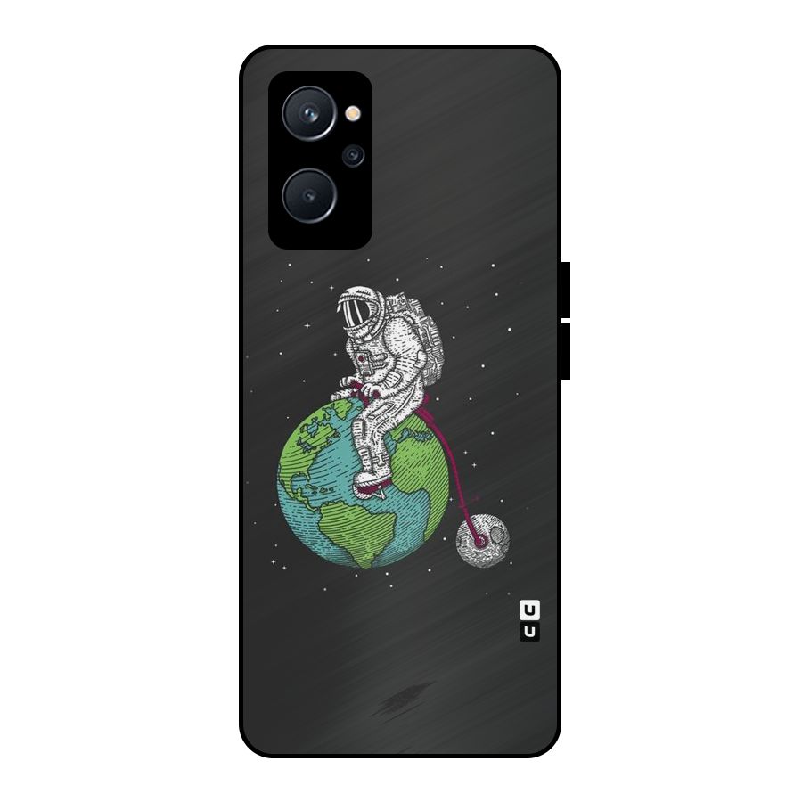 Earth Space Doodle Metal Back Case for Realme 9i 5G