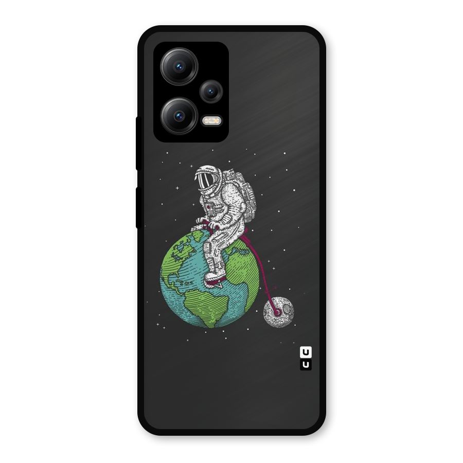 Earth Space Doodle Metal Back Case for Redmi Note 12 5G