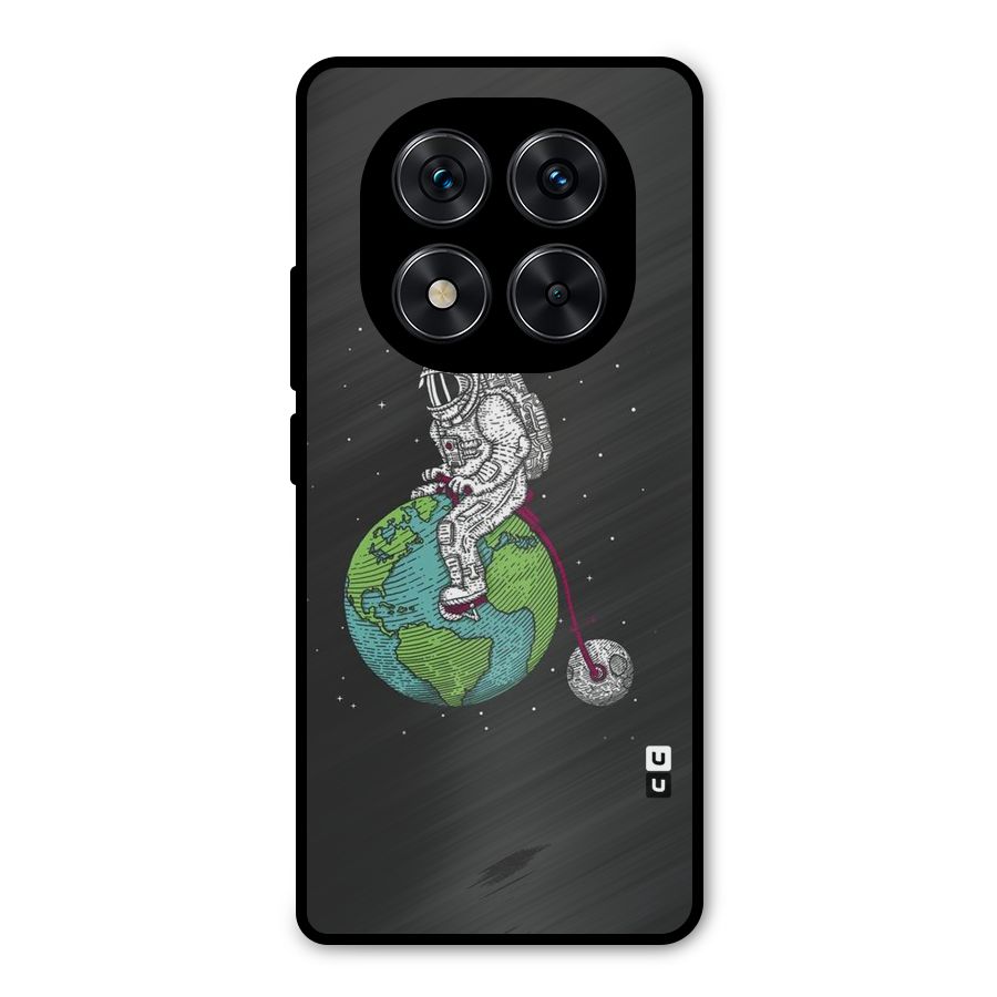Earth Space Doodle Metal Back Case for Redmi Note 14 Pro 5G