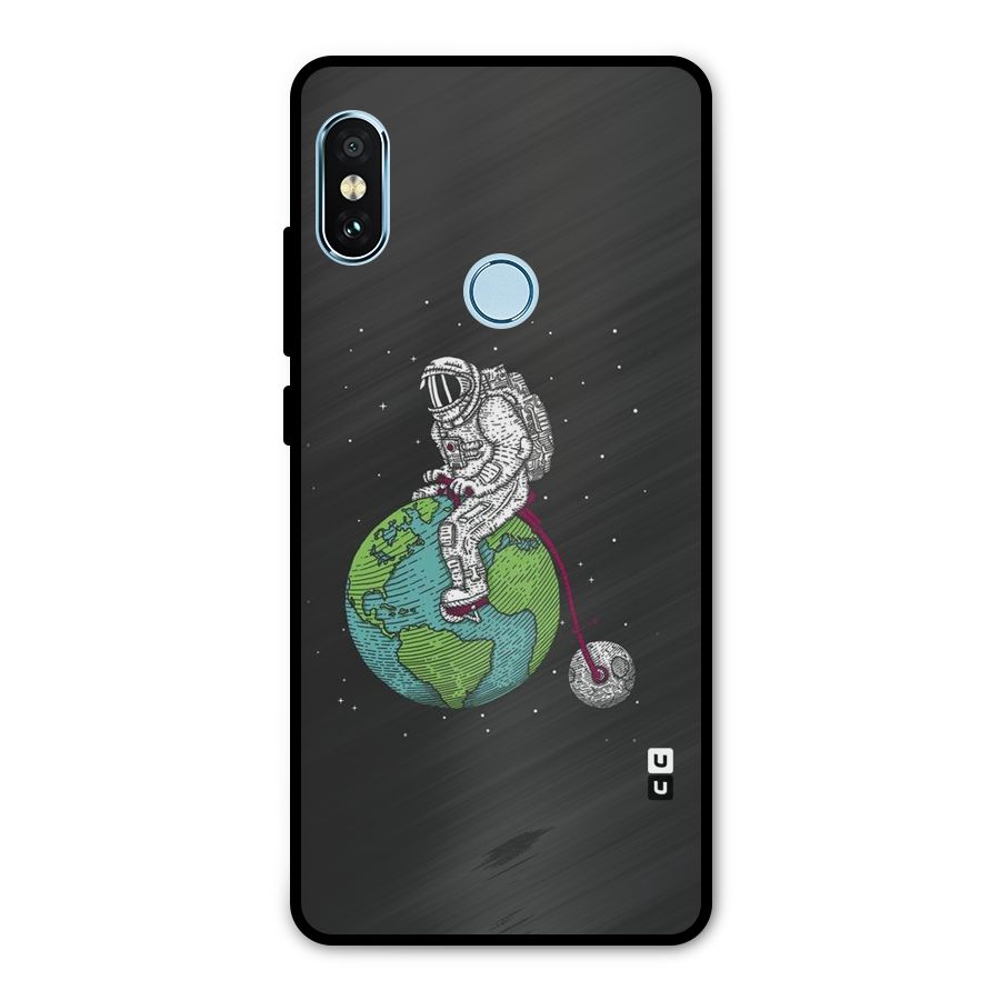 Earth Space Doodle Metal Back Case for Redmi Note 5 Pro