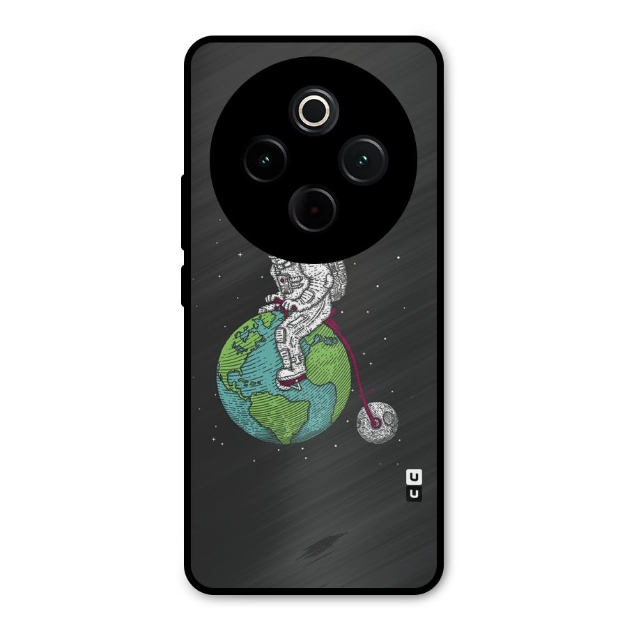 Earth Space Doodle Metal Back Case for Vivo T4