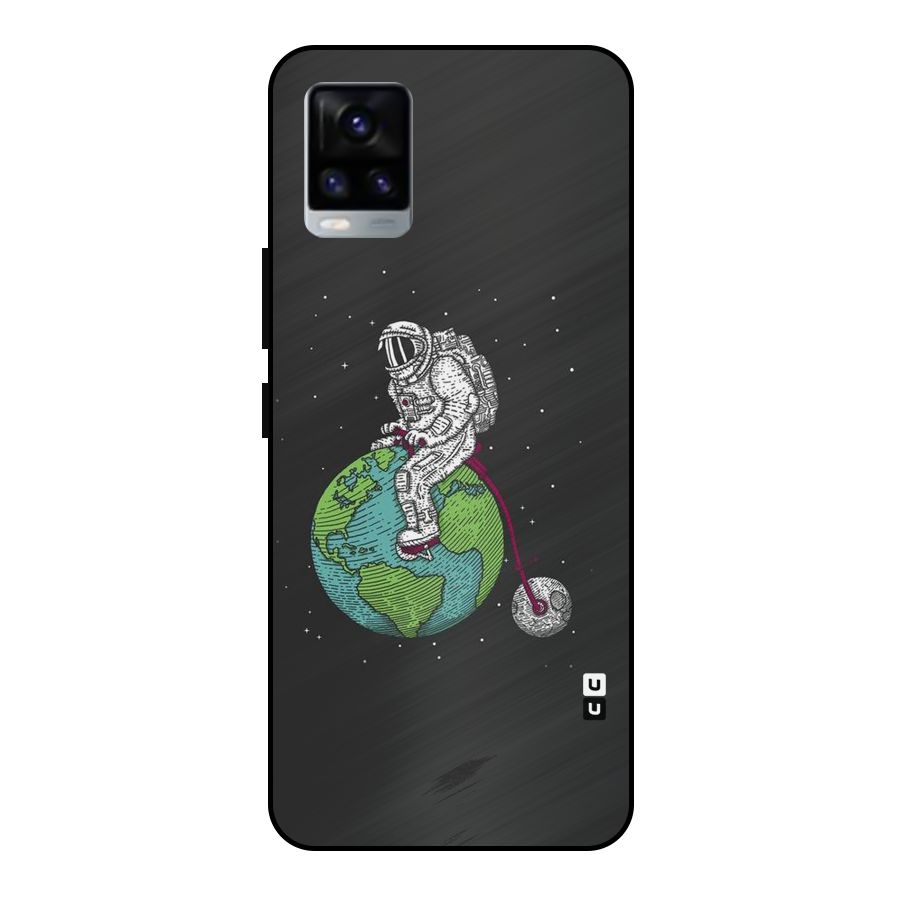 Earth Space Doodle Metal Back Case for Vivo V20 2021