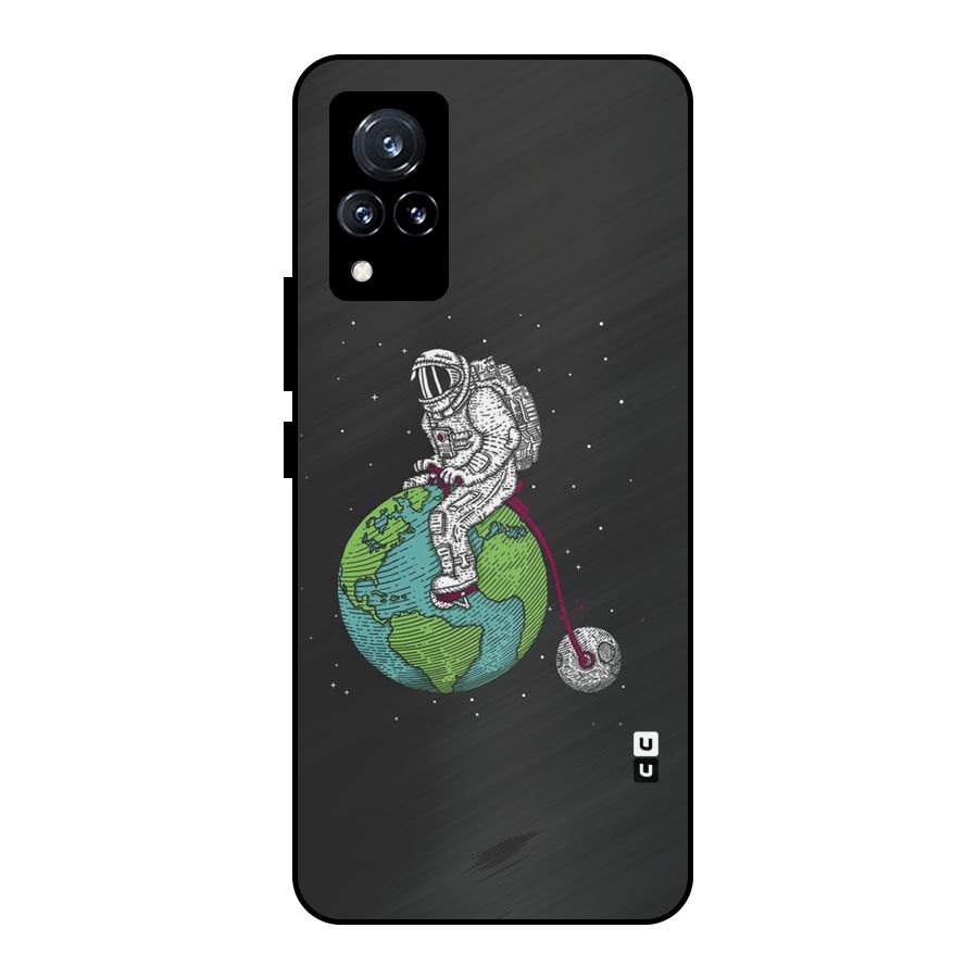 Earth Space Doodle Metal Back Case for Vivo V21 5G