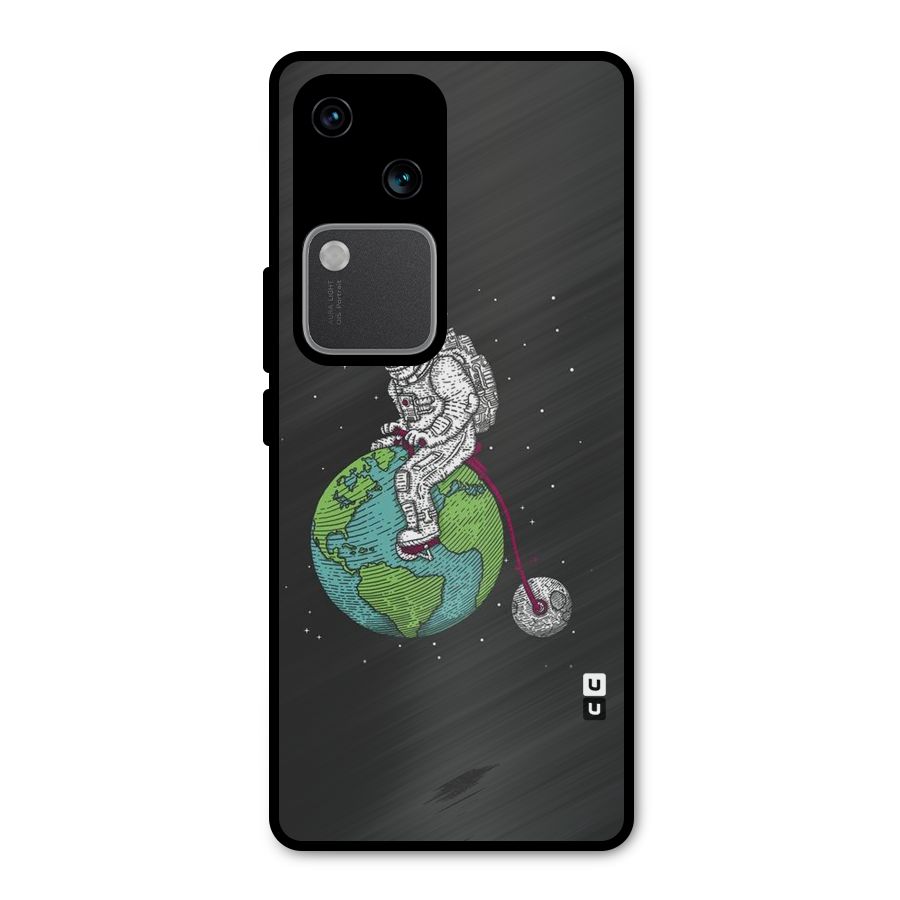 Earth Space Doodle Metal Back Case for Vivo V30