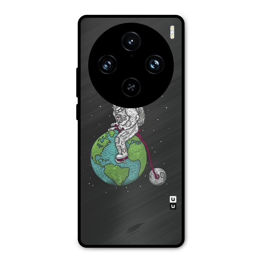 Earth Space Doodle Metal Back Case for Vivo X100 Pro