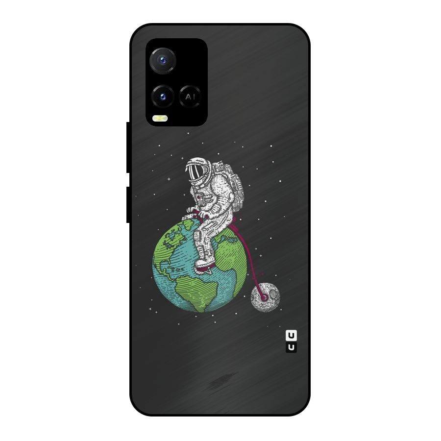 Earth Space Doodle Metal Back Case for Vivo Y21
