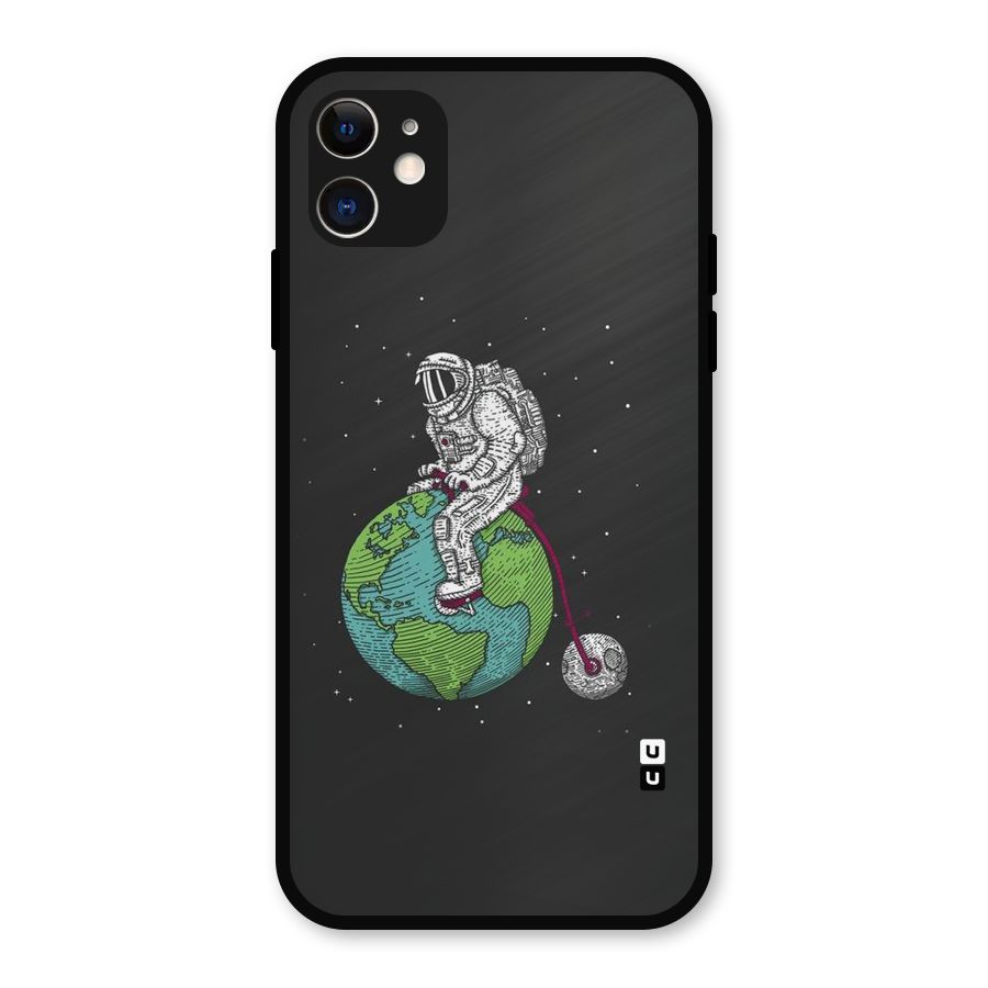 Earth Space Doodle Metal Back Case for iPhone 11