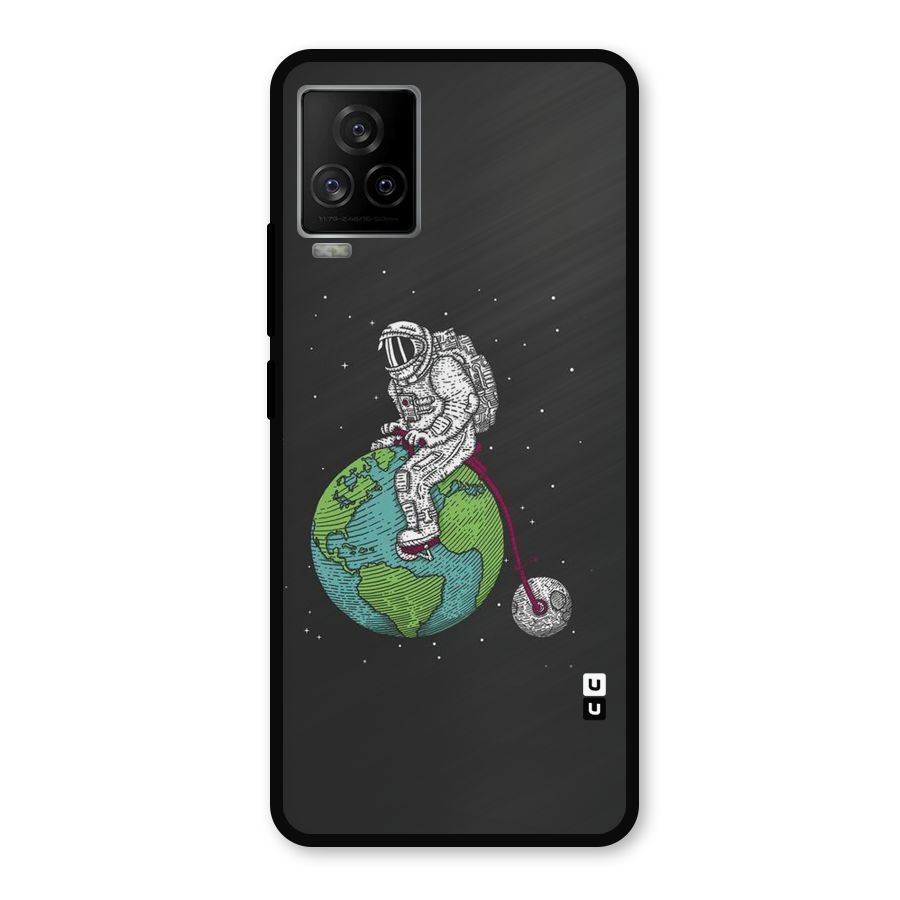 Earth Space Doodle Metal Back Case for iQOO 7 Legend 5G