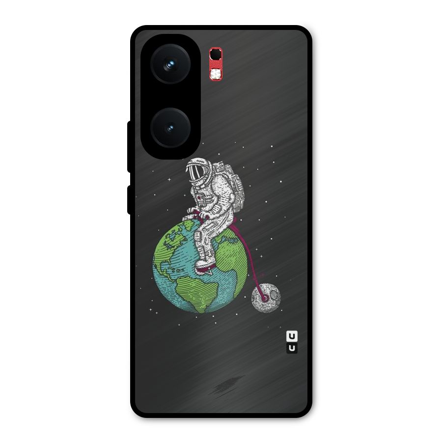 Earth Space Doodle Metal Back Case for iQOO Neo 9 Pro