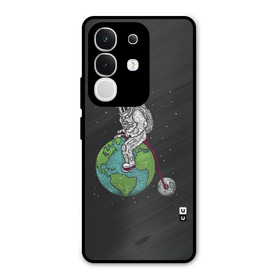 Earth Space Doodle Metal Back Case for iQOO Z10x