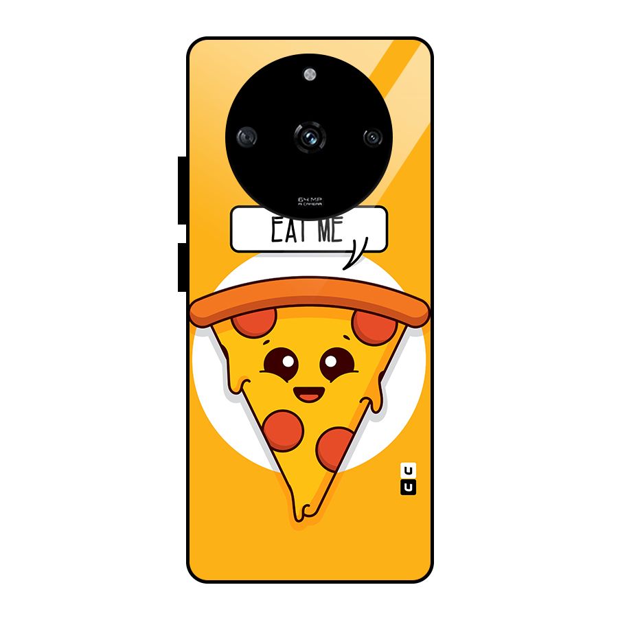 Eat Me Cute Pizza Slice Glass Back Case for Realme Narzo 60 5G