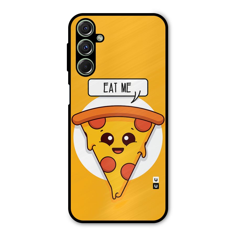 Eat Me Cute Pizza Slice Metal Back Case for Galaxy M34