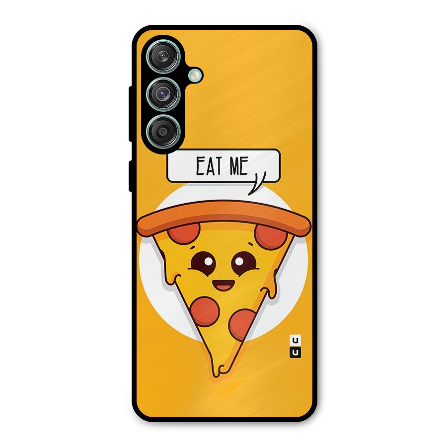 Eat Me Cute Pizza Slice Metal Back Case for Galaxy M55 5G