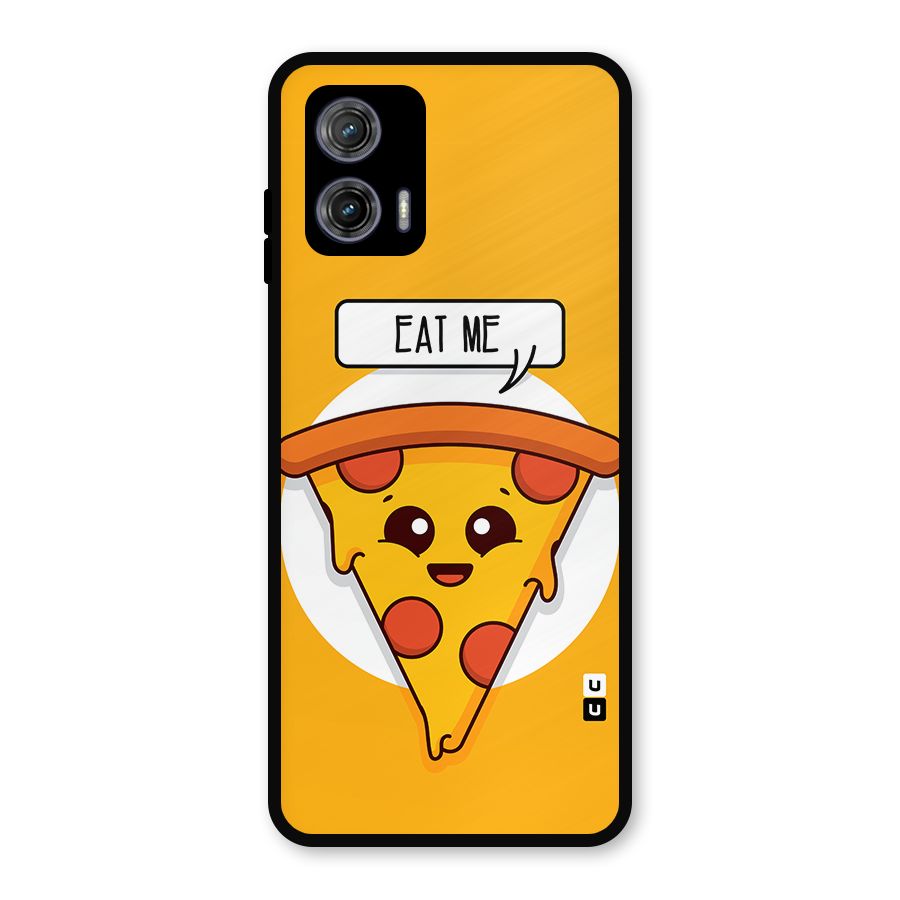 Eat Me Cute Pizza Slice Metal Back Case for Moto G73