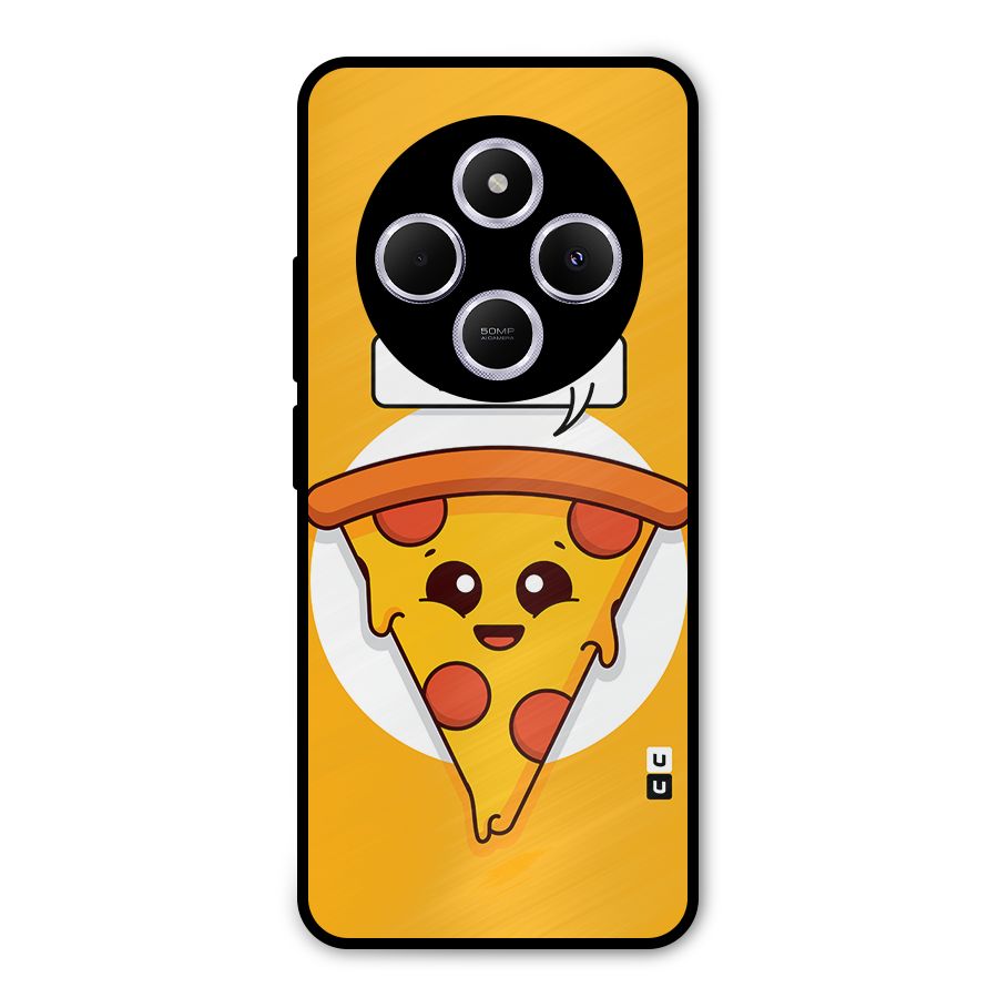 Eat Me Cute Pizza Slice Metal Back Case for Poco M7