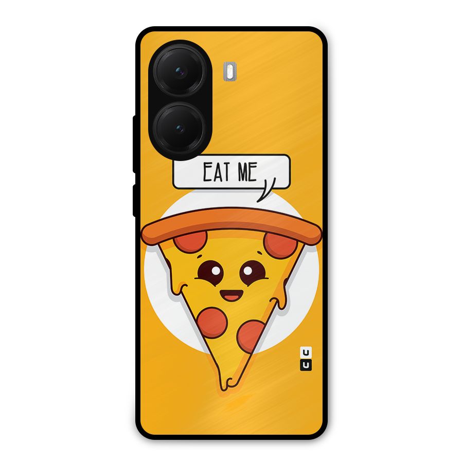 Eat Me Cute Pizza Slice Metal Back Case for Poco X7 Pro