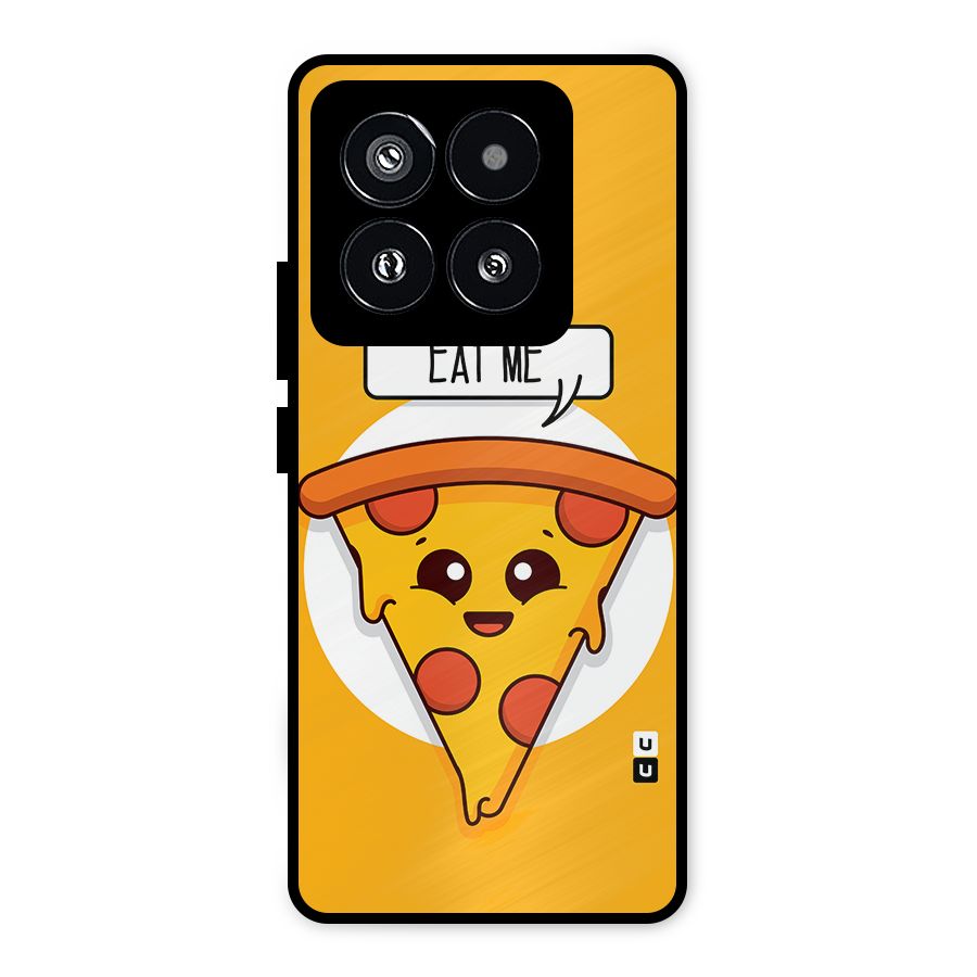 Eat Me Cute Pizza Slice Metal Back Case for Xiaomi 14 Pro