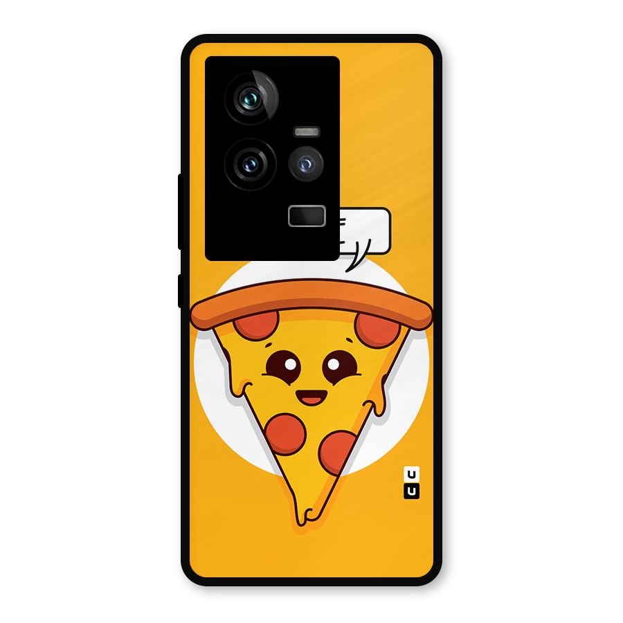Eat Me Cute Pizza Slice Metal Back Case for iQOO 11 5G