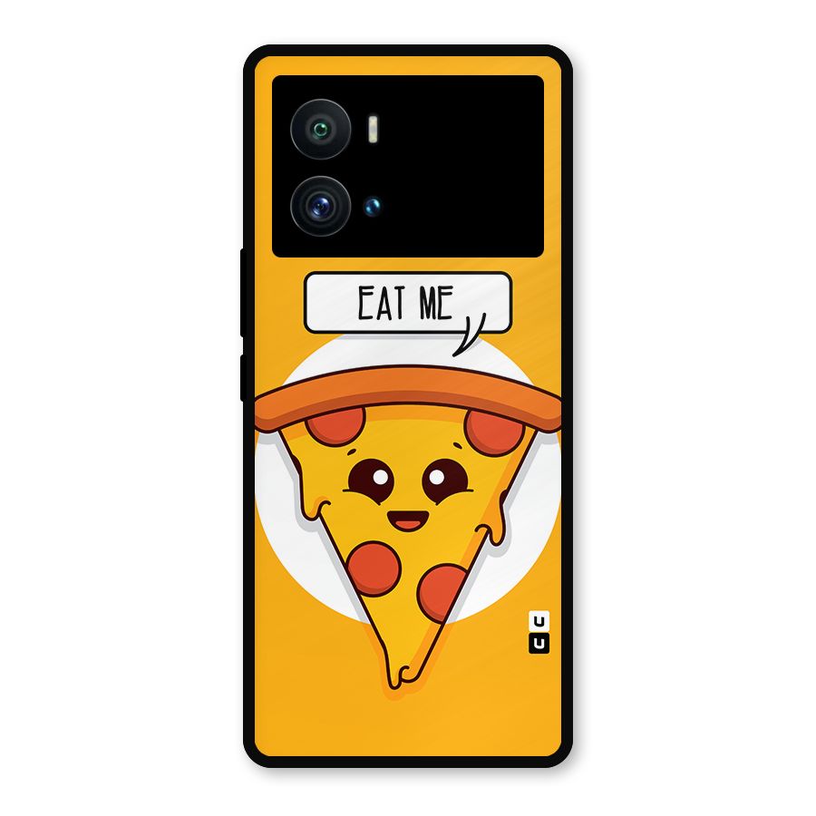 Eat Me Cute Pizza Slice Metal Back Case for iQOO 9 Pro