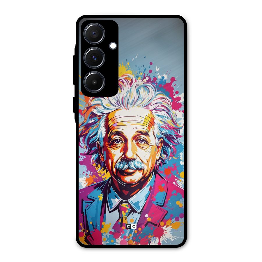 Einstein illustration Metal Back Case for Galaxy A55