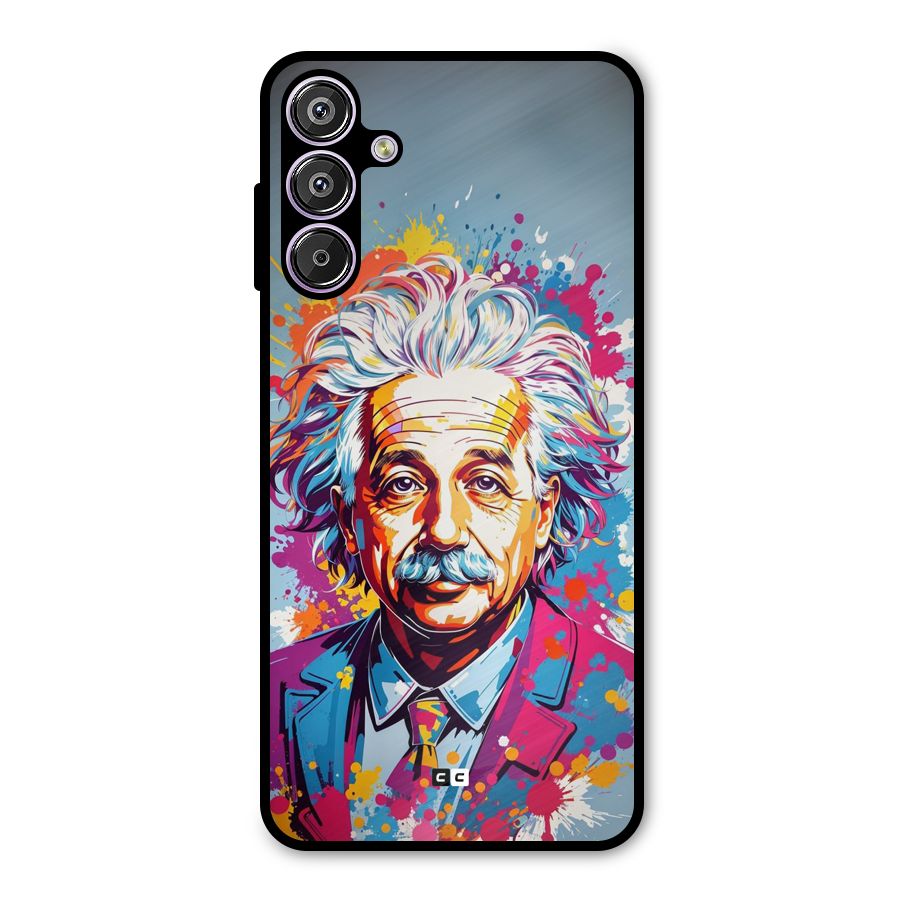 Einstein illustration Metal Back Case for Galaxy F15