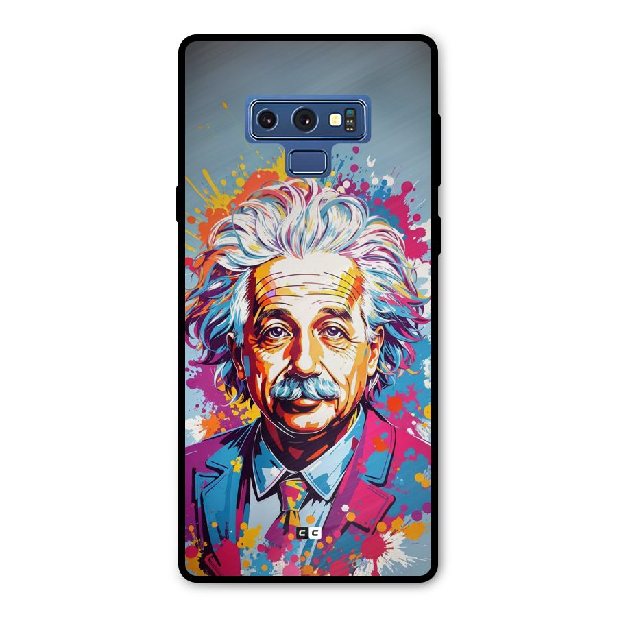 Einstein illustration Metal Back Case for Galaxy Note 9