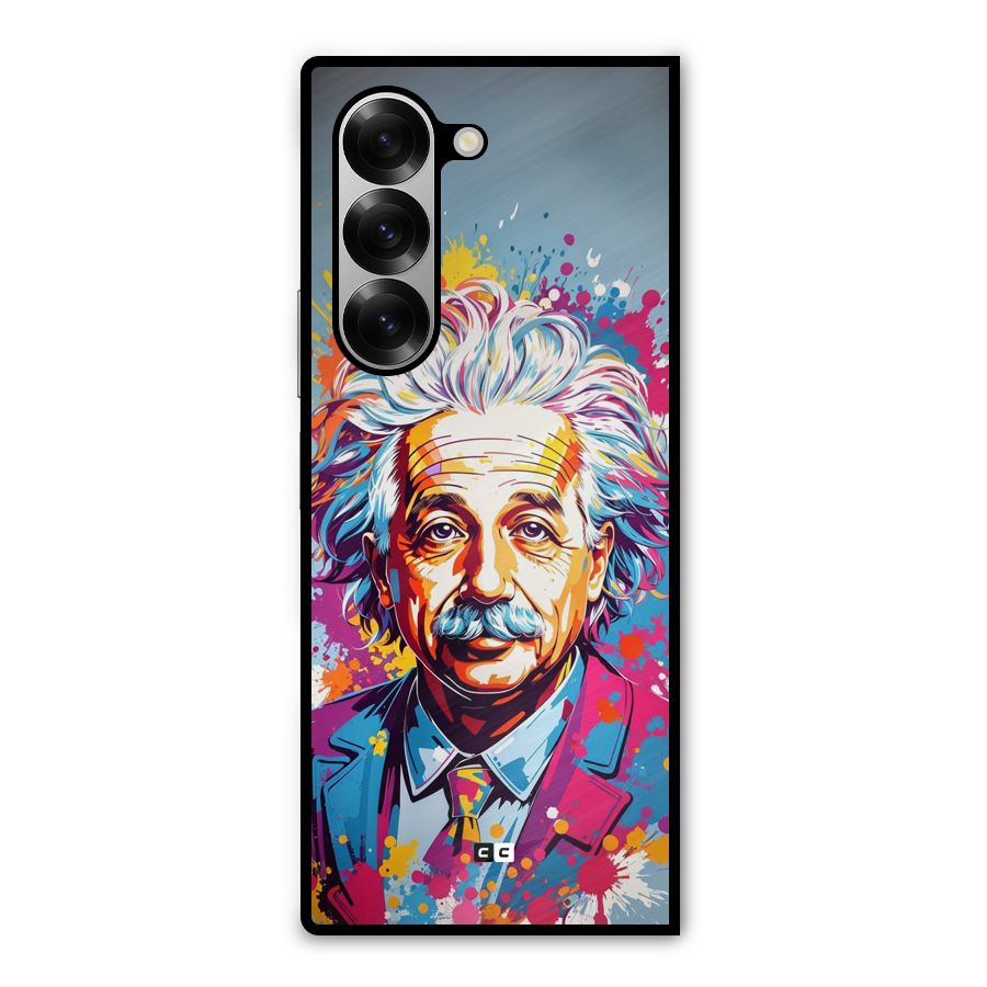 Einstein illustration Metal Back Case for Galaxy Z Fold6