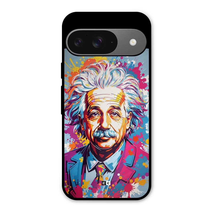 Einstein illustration Metal Back Case for Google Pixel 9
