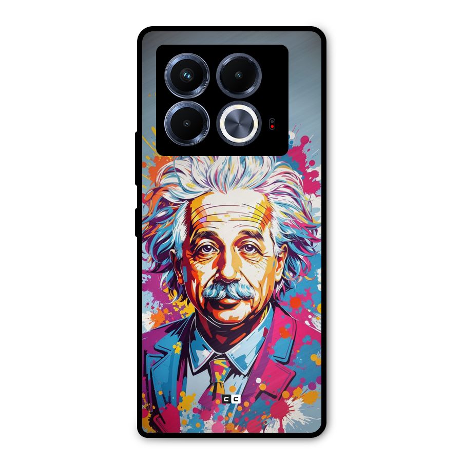 Einstein illustration Metal Back Case for Infinix Note 40 5G