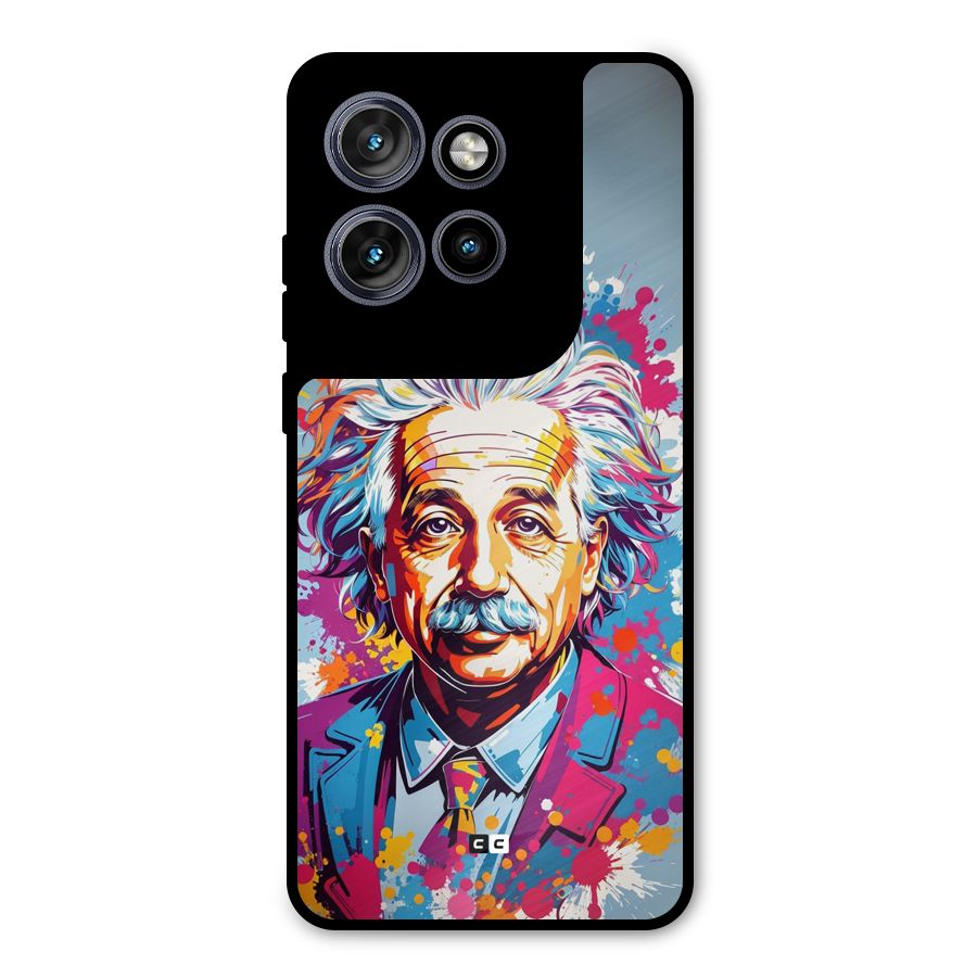Einstein illustration Metal Back Case for Motorola Edge 50 Neo