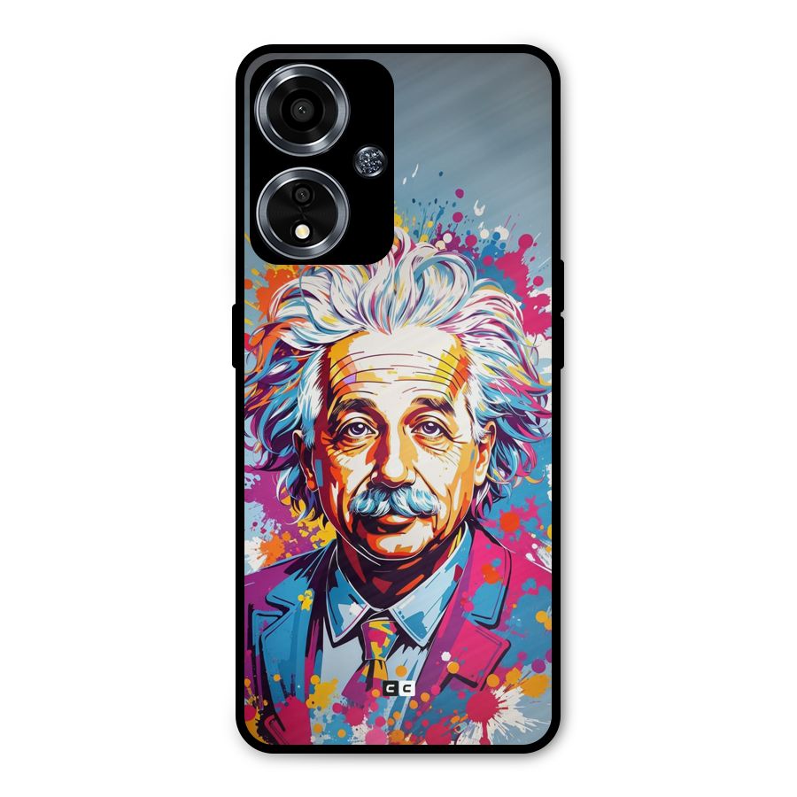 Einstein illustration Metal Back Case for Oppo A59