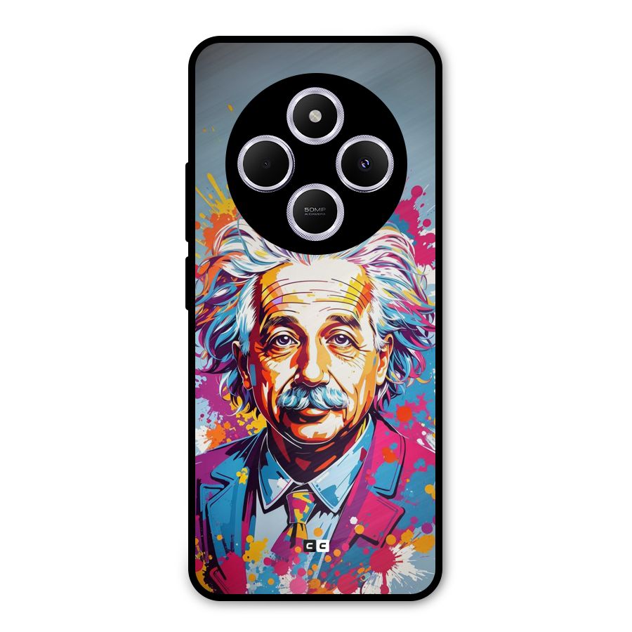 Einstein illustration Metal Back Case for Poco C75 5G