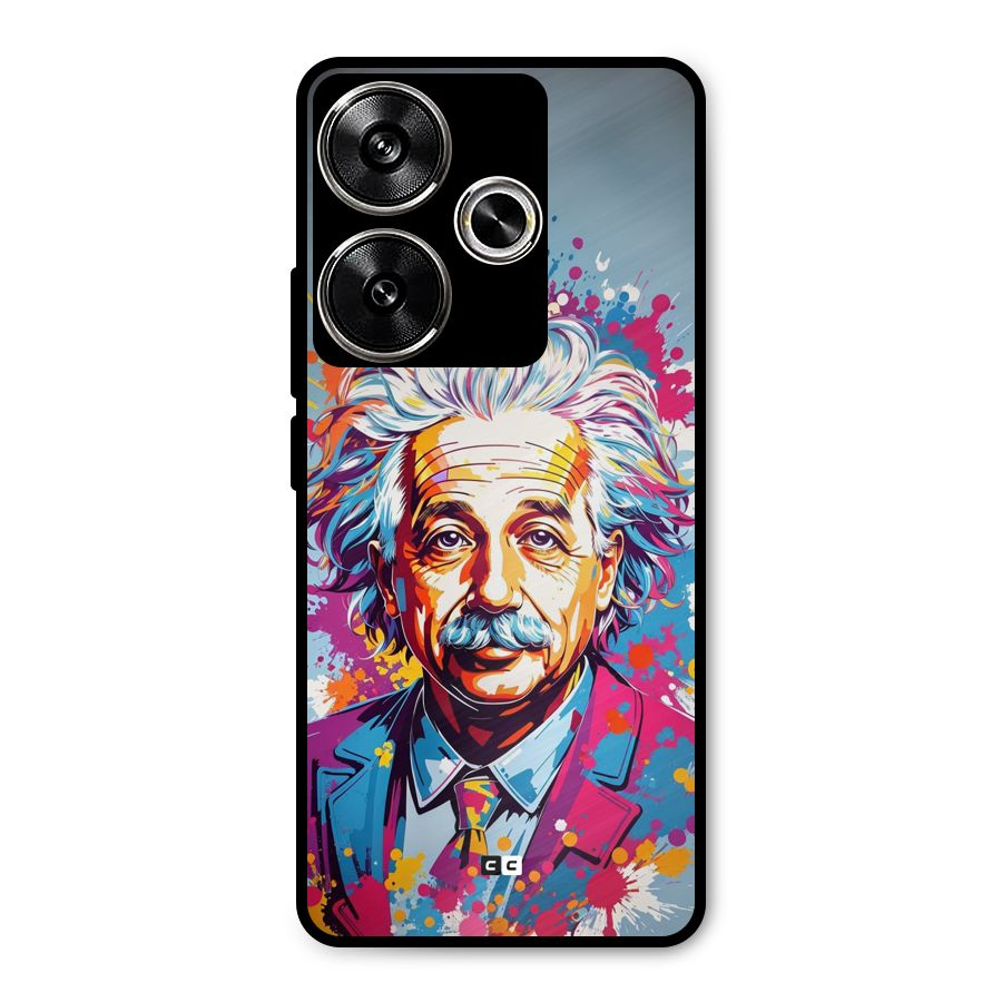 Einstein illustration Metal Back Case for Poco F6