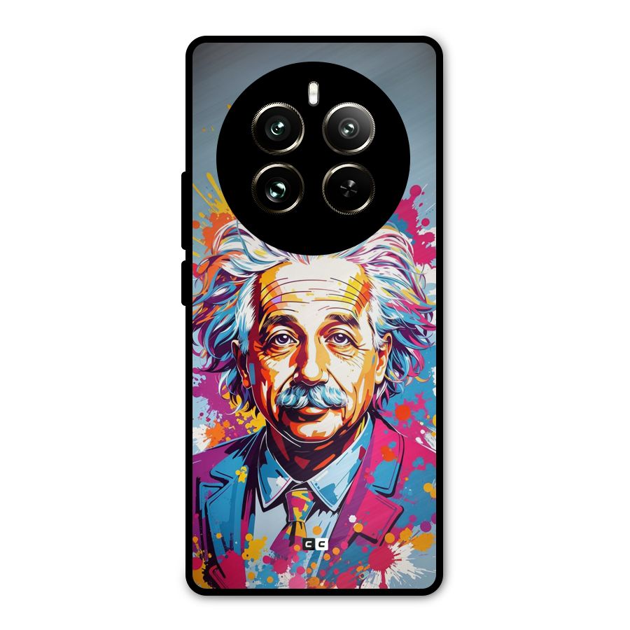 Einstein illustration Metal Back Case for Realme 12 Pro