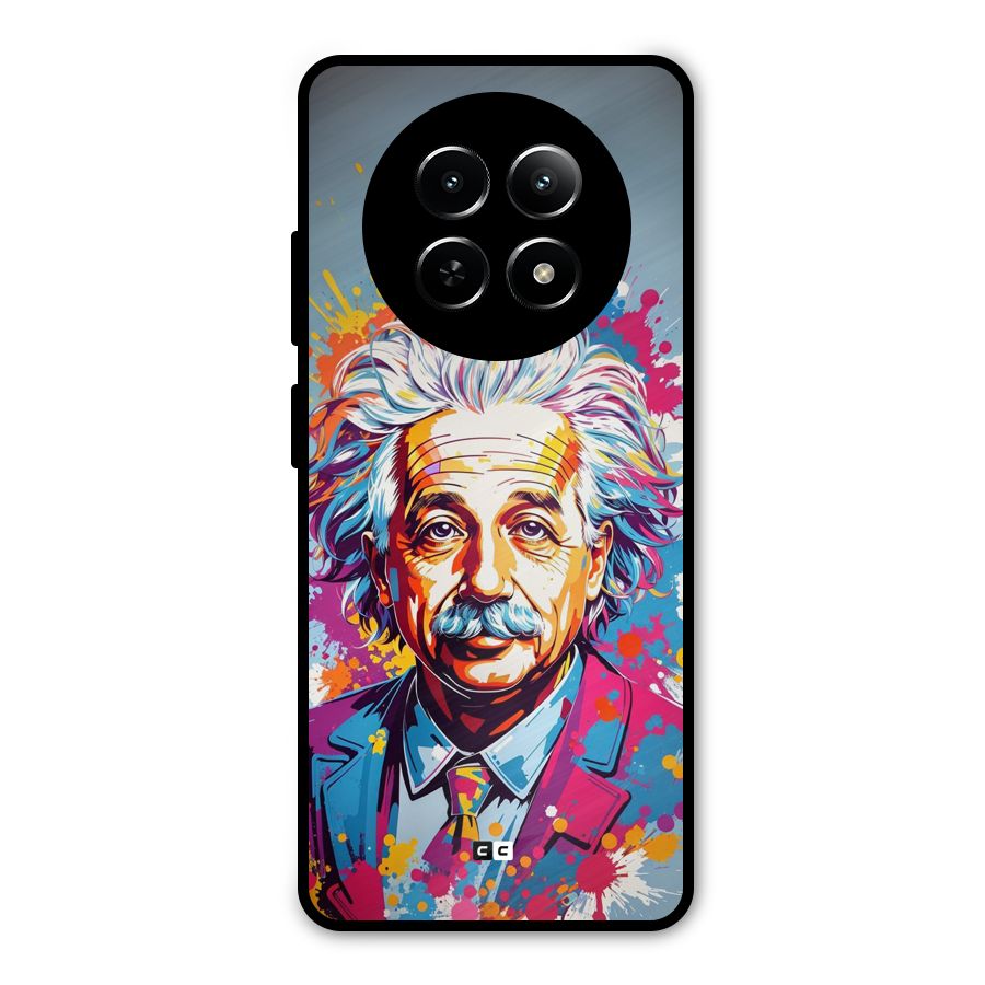Einstein illustration Metal Back Case for Realme 12x 5G