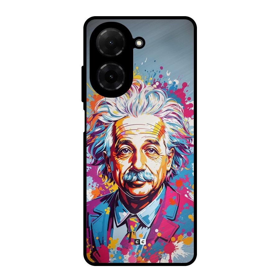 Einstein illustration Metal Back Case for Redmi A5 4G
