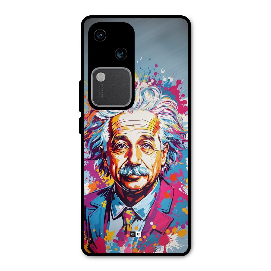 Einstein illustration Metal Back Case for Vivo V30 Pro