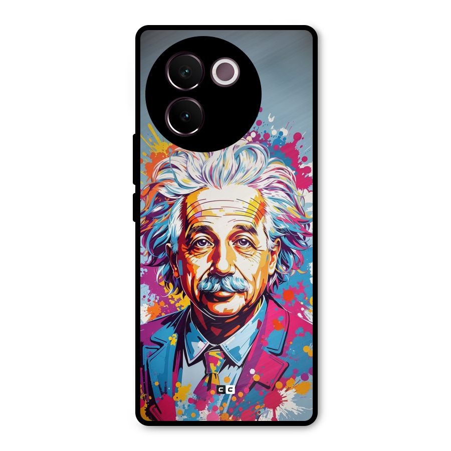 Einstein illustration Metal Back Case for Vivo V30e