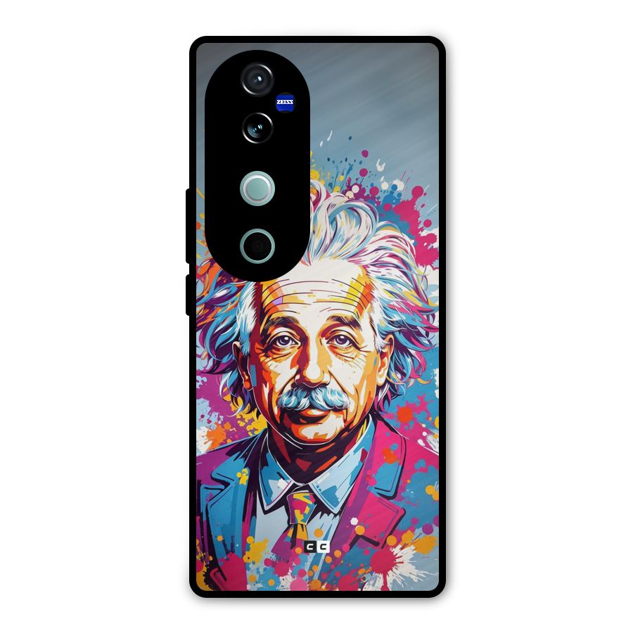 Einstein illustration Metal Back Case for Vivo V40 Pro