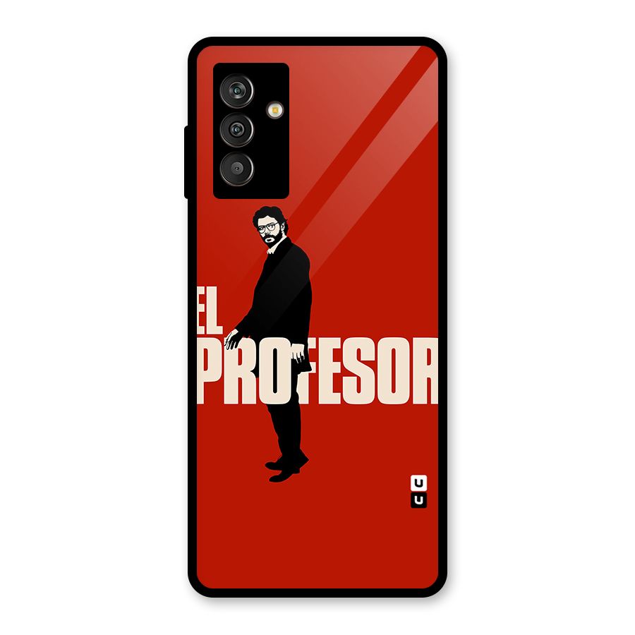 El Profesor Minimalist Glass Back Case for Galaxy M13
