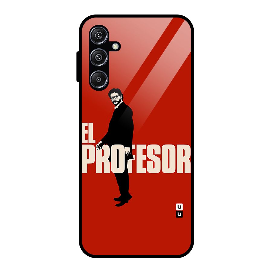 El Profesor Minimalist Glass Back Case for Galaxy M34 5G