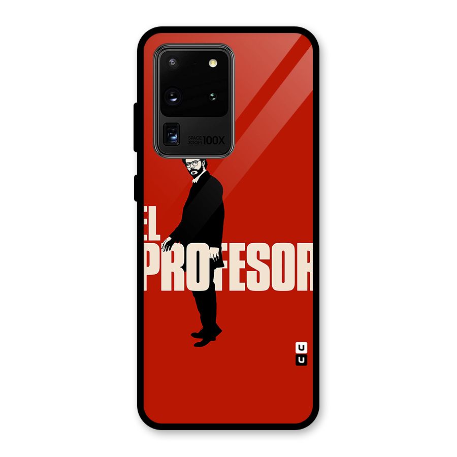 El Profesor Minimalist Glass Back Case for Galaxy S20 Ultra