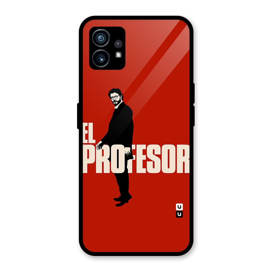 El Profesor Minimalist Glass Back Case for Nothing Phone 1