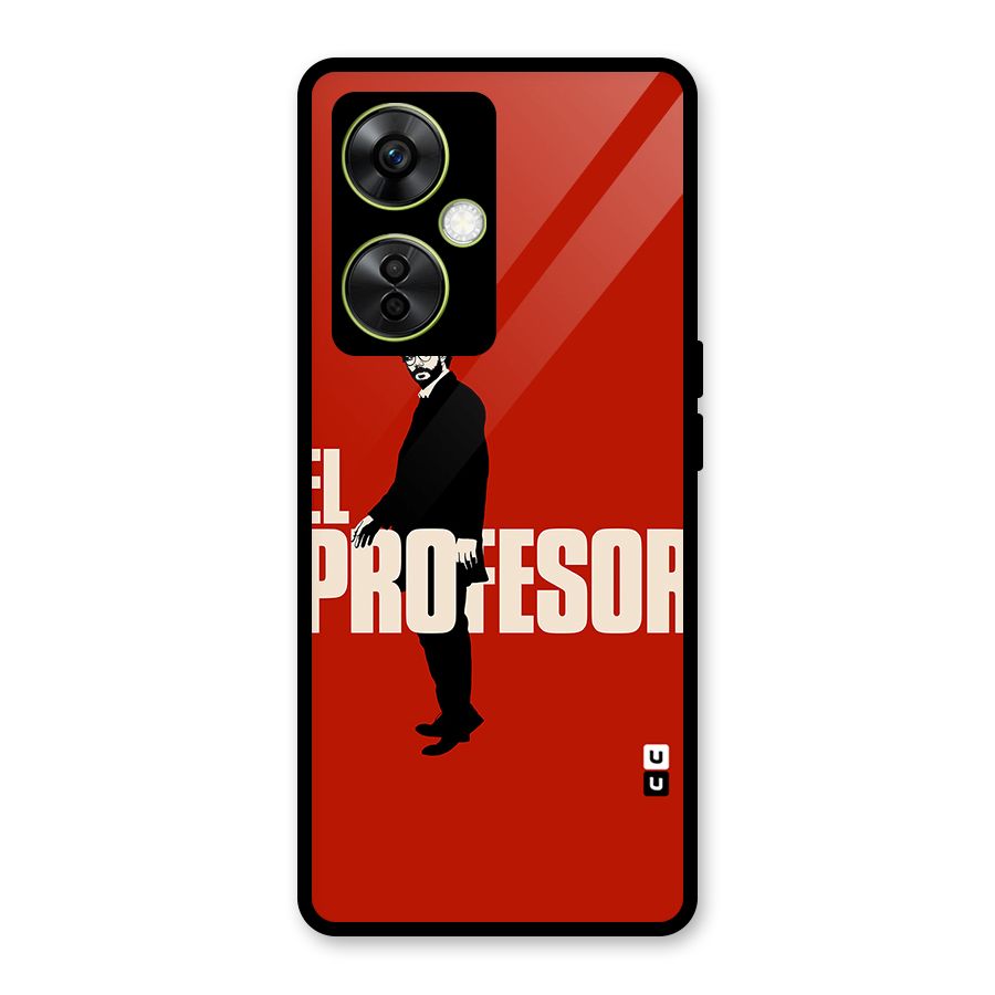 El Profesor Minimalist Glass Back Case for OnePlus Nord CE 3 Lite