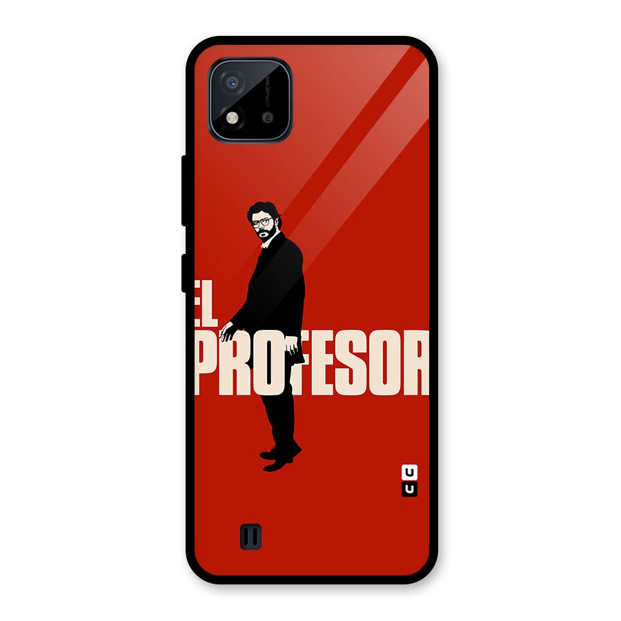 El Profesor Minimalist Glass Back Case for Realme C11 2021